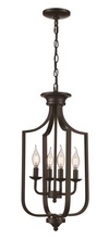 Trans Globe 11214 MB - Hillcrest 22-in. High Matte Black 4-Light Cage Chandelier