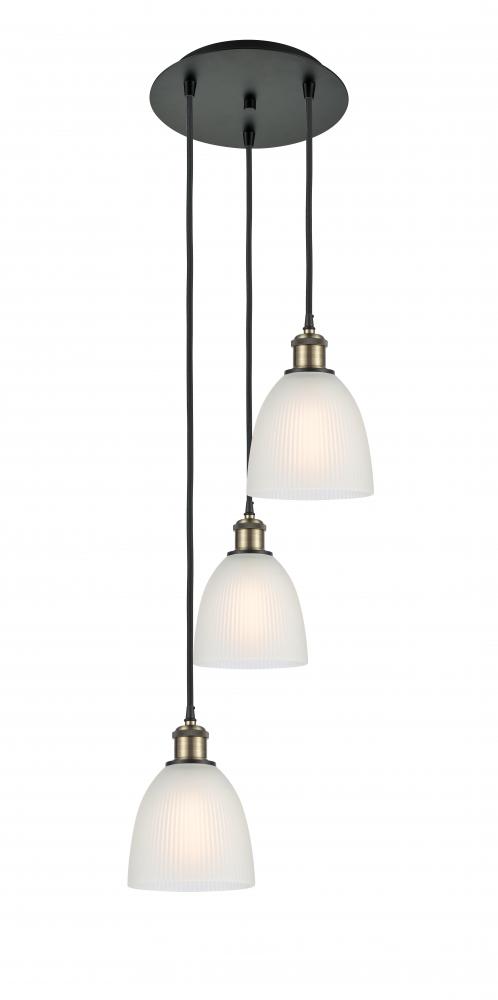 Castile - 3 Light - 13 inch - Black Antique Brass - Cord Hung - Multi Pendant