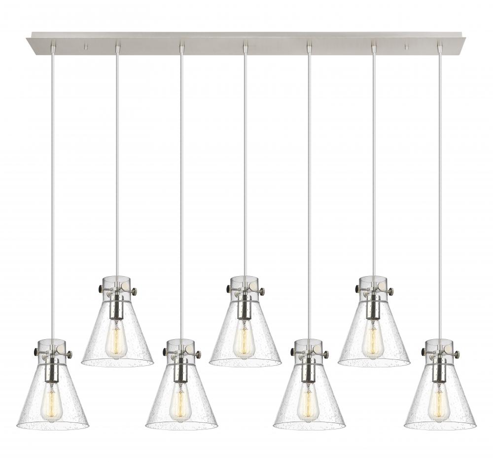 Newton Cone - 7 Light - 52 inch - Polished Nickel - Linear Pendant