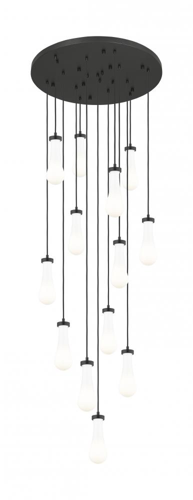 Owego - 13 Light - 32 inch - Brushed Matte Black - Multi Pendant