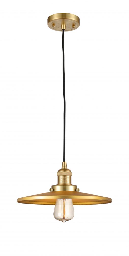 Appalachian - 1 Light - 12 inch - Satin Gold - Cord hung - Mini Pendant