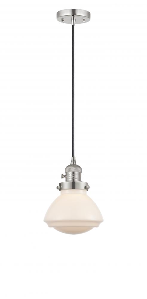 Olean - 1 Light - 7 inch - Polished Nickel - Cord hung - Mini Pendant