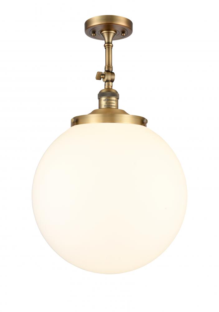 Beacon - 1 Light - 14 inch - Brushed Brass - Semi-Flush Mount