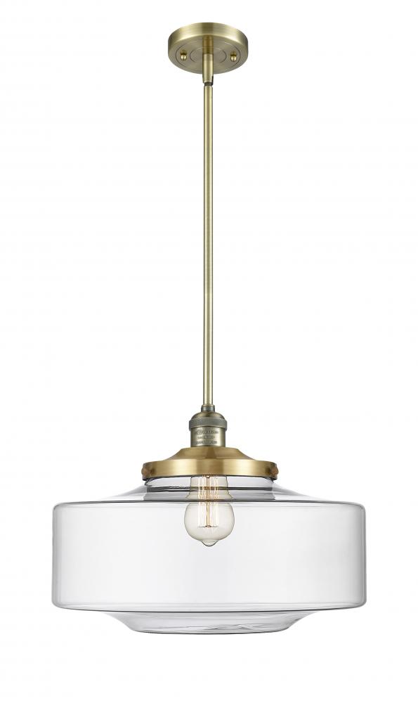 Bridgeton - 1 Light - 16 inch - Antique Brass - Stem Hung - Mini Pendant