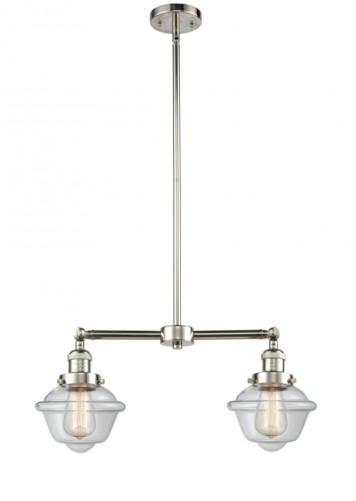 Oxford - 2 Light - 24 inch - Polished Nickel - Stem Hung - Island Light