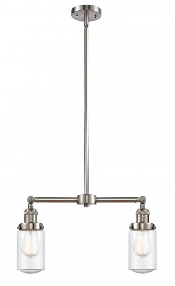 Dover - 2 Light - 21 inch - Brushed Satin Nickel - Stem Hung - Island Light