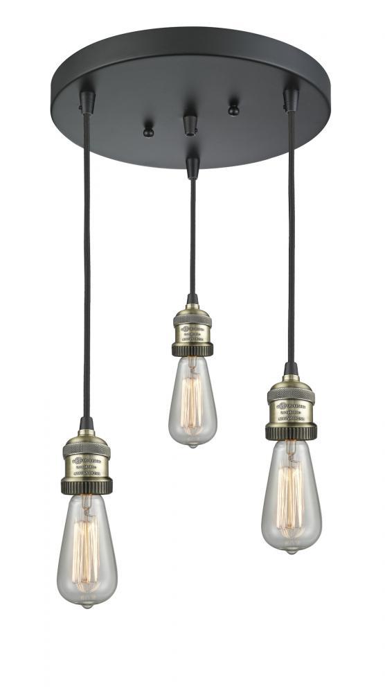 Bare Bulb 3 Light Multi-Pendant