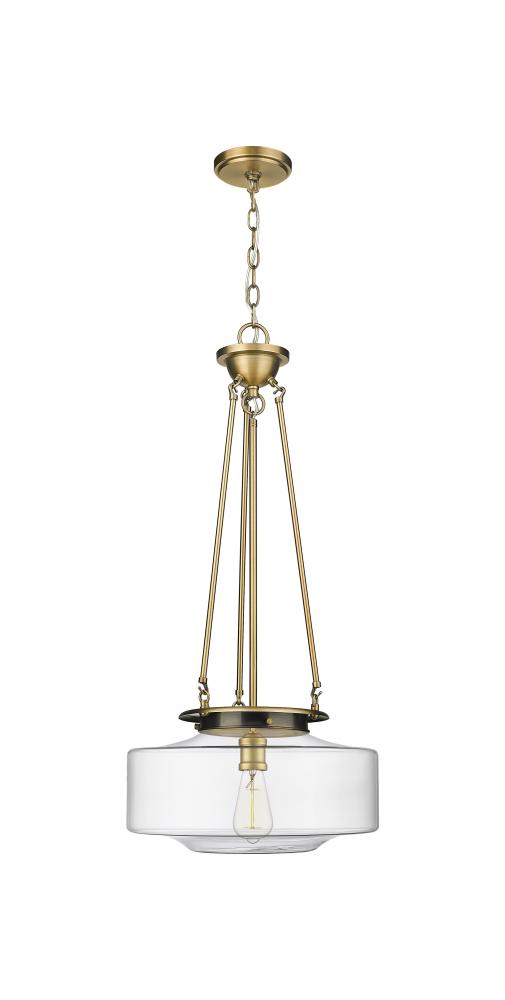 Bridgeton - 1 Light - 16 inch - Brushed Brass - Chain Hung - Pendant