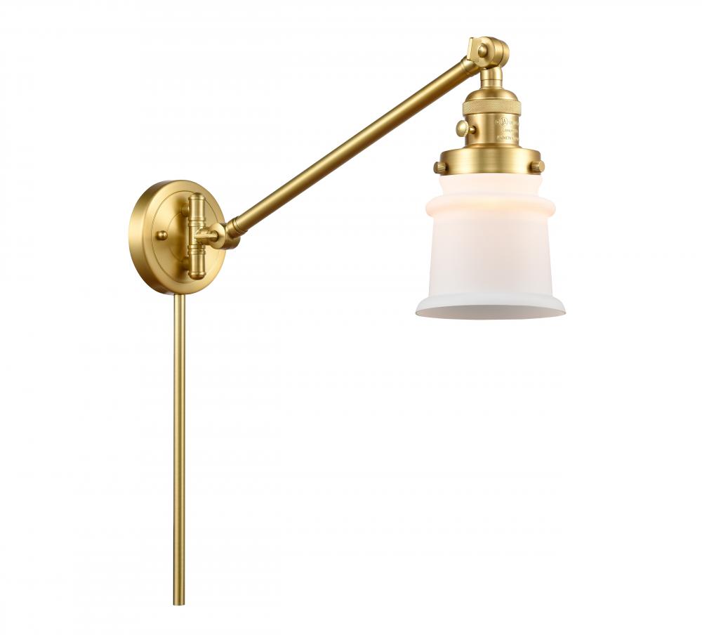 Canton - 1 Light - 8 inch - Satin Gold - Swing Arm