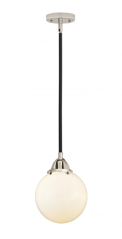 Beacon - 1 Light - 8 inch - Black Polished Nickel - Cord hung - Mini Pendant