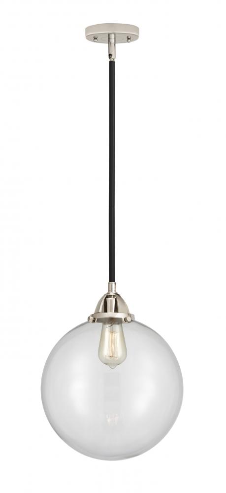 Beacon - 1 Light - 12 inch - Black Polished Nickel - Cord hung - Mini Pendant