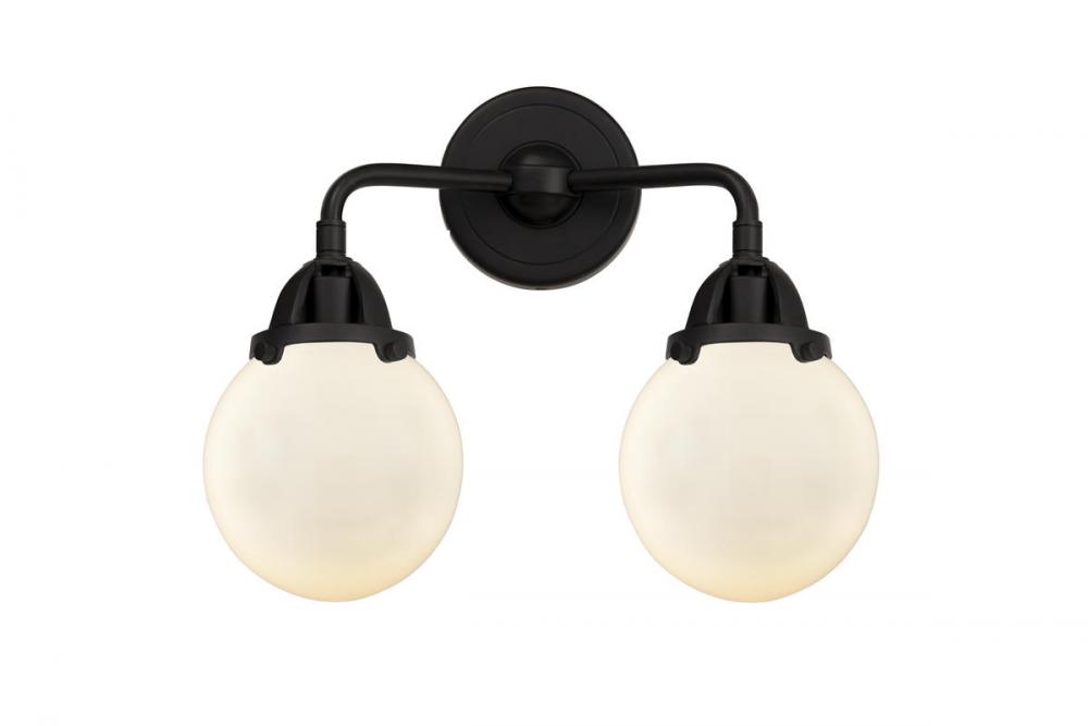 Beacon - 2 Light - 14 inch - Matte Black - Bath Vanity Light