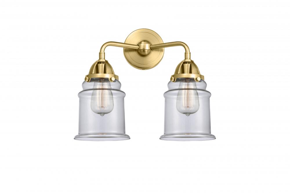 Canton - 2 Light - 14 inch - Satin Gold - Bath Vanity Light