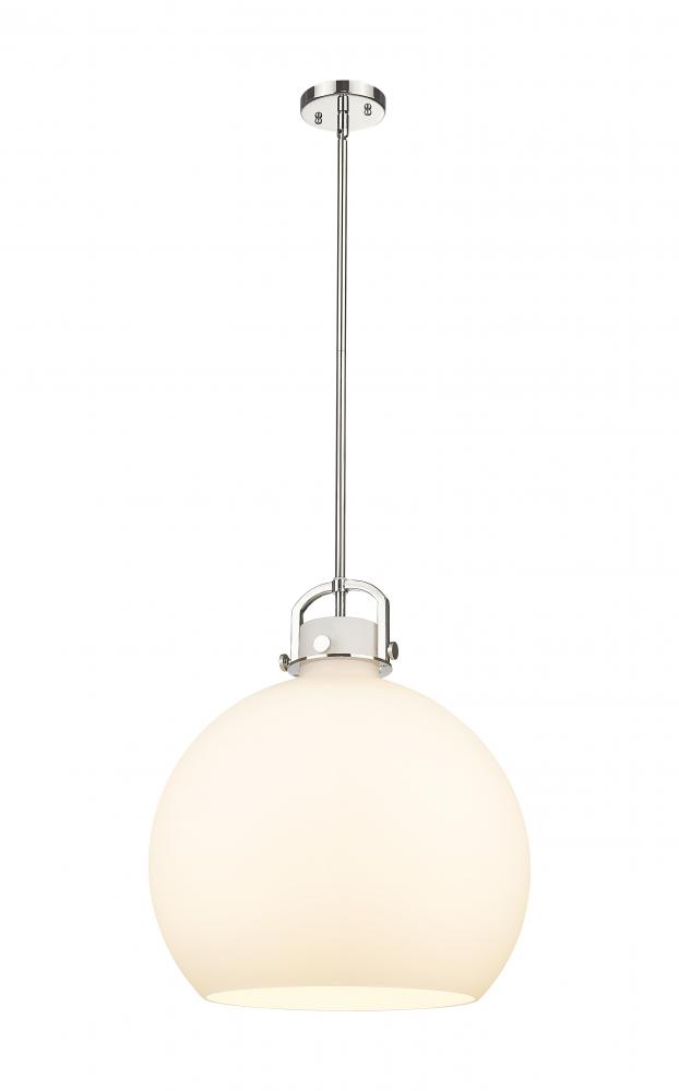 Newton Sphere - 1 Light - 18 inch - Polished Nickel - Pendant