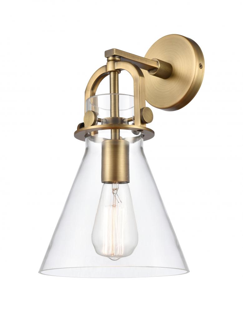 Newton Cone - 1 Light - 8 inch - Polished Nickel - Sconce