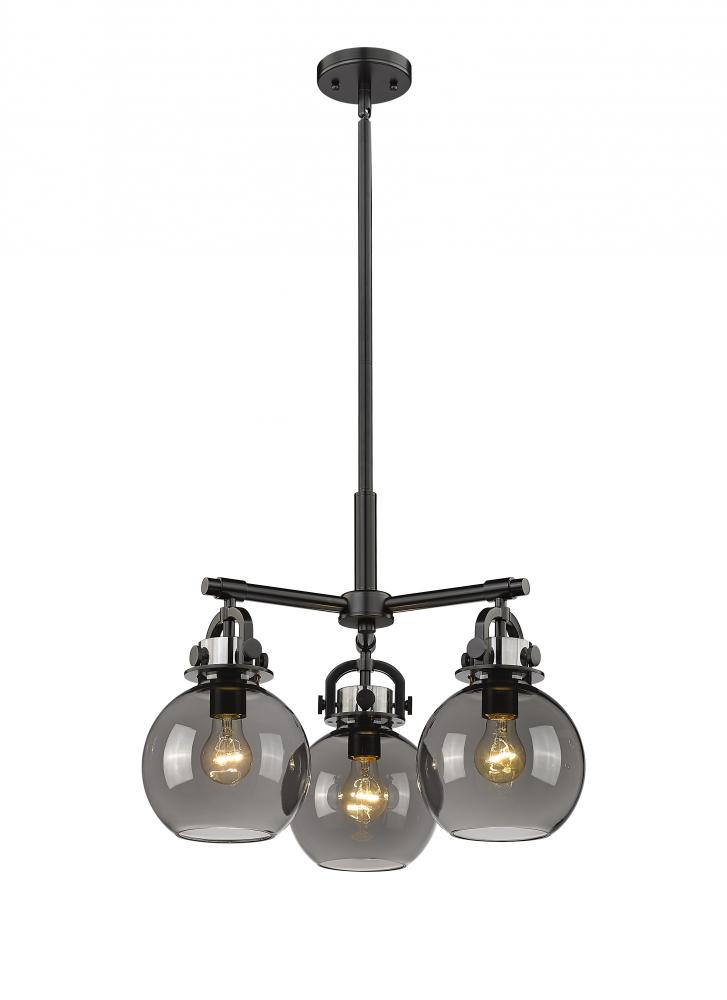 Newton Sphere - 3 Light - 21 inch - Matte Black - Pendant