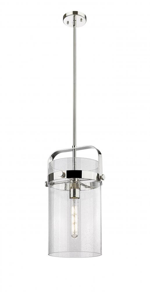 Pilaster - 1 Light - 8 inch Glass - Polished Nickel - Pendant