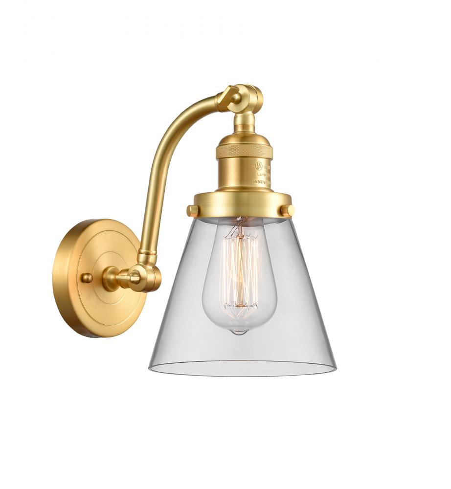 Cone - 1 Light - 7 inch - Satin Gold - Sconce