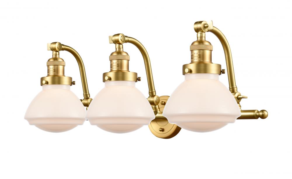 Olean - 3 Light - 29 inch - Satin Gold - Bath Vanity Light