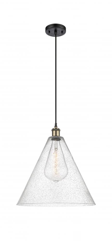 Berkshire - 1 Light - 16 inch - Black Antique Brass - Cord hung - Pendant