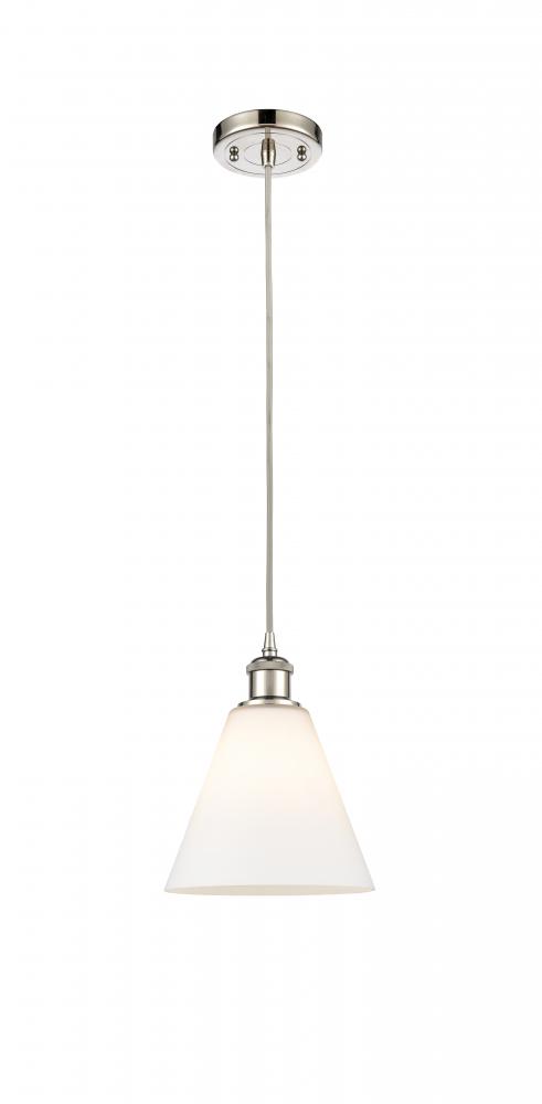 Berkshire - 1 Light - 8 inch - Polished Nickel - Cord hung - Mini Pendant