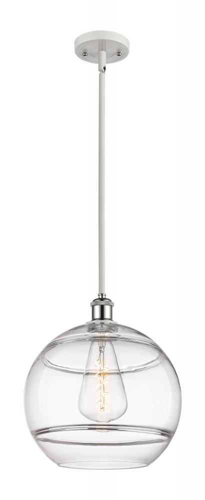 Rochester - 1 Light - 12 inch - White Polished Chrome - Mini Pendant