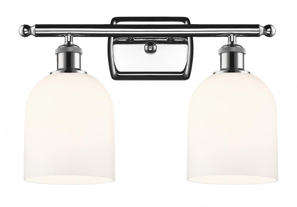 Bella - 2 Light - 16 inch - Polished Chrome - Bath Vanity Light