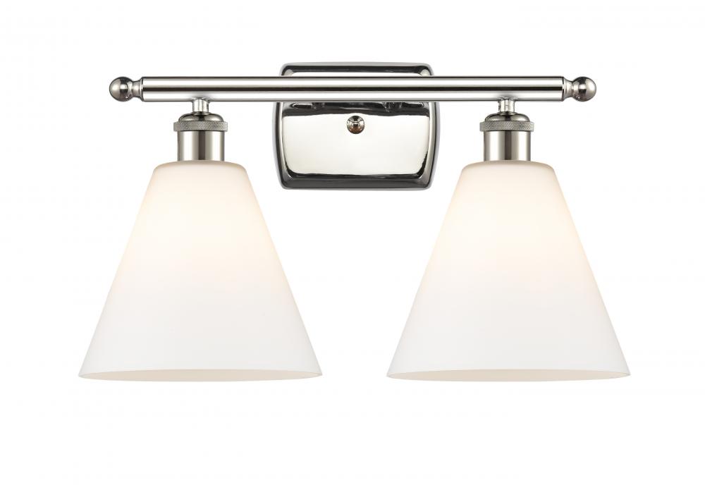 Berkshire - 2 Light - 18 inch - Polished Nickel - Bath Vanity Light