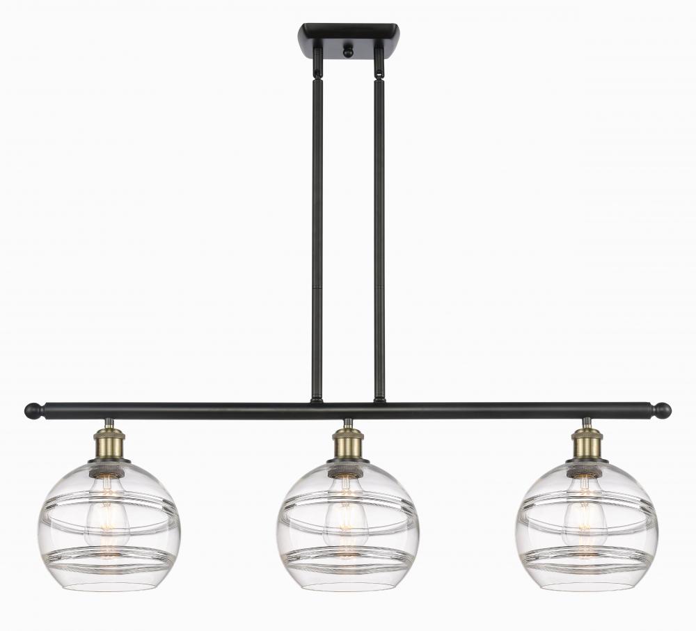 Rochester - 3 Light - 36 inch - Black Antique Brass - Cord hung - Island Light