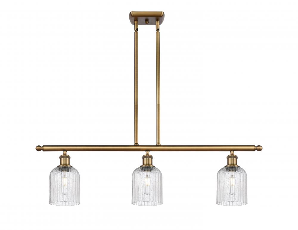 Bridal Veil - 3 Light - 36 inch - Brushed Brass - Cord hung - Island Light