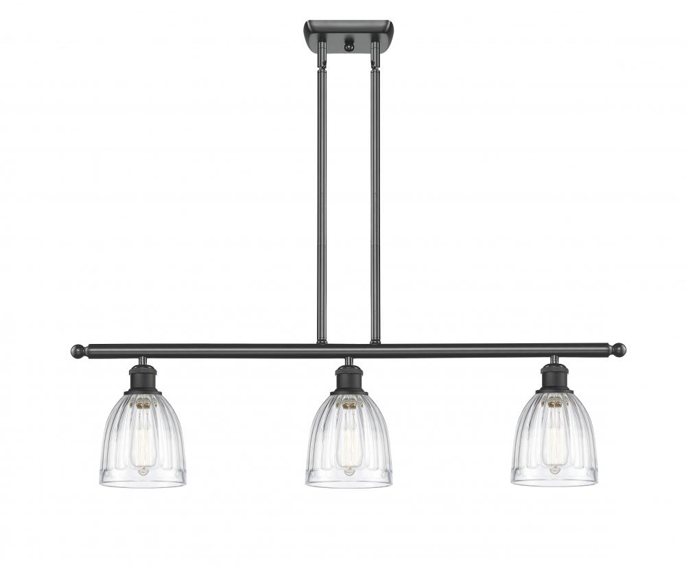 Brookfield - 3 Light - 36 inch - Matte Black - Cord hung - Island Light