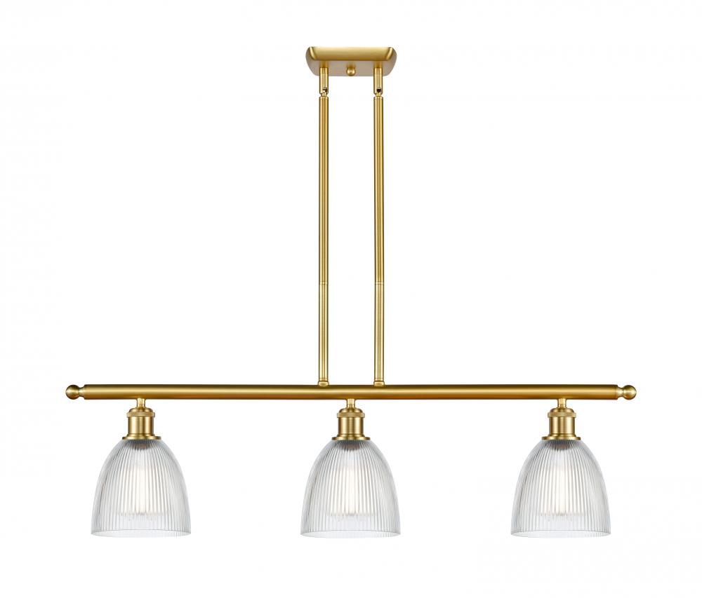 Castile - 3 Light - 36 inch - Satin Gold - Cord hung - Island Light