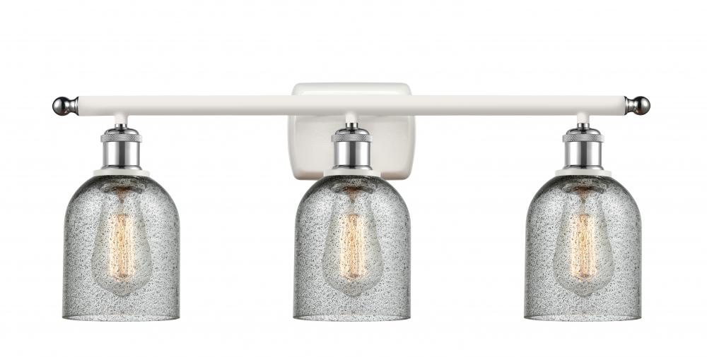 Caledonia - 3 Light - 25 inch - White Polished Chrome - Bath Vanity Light