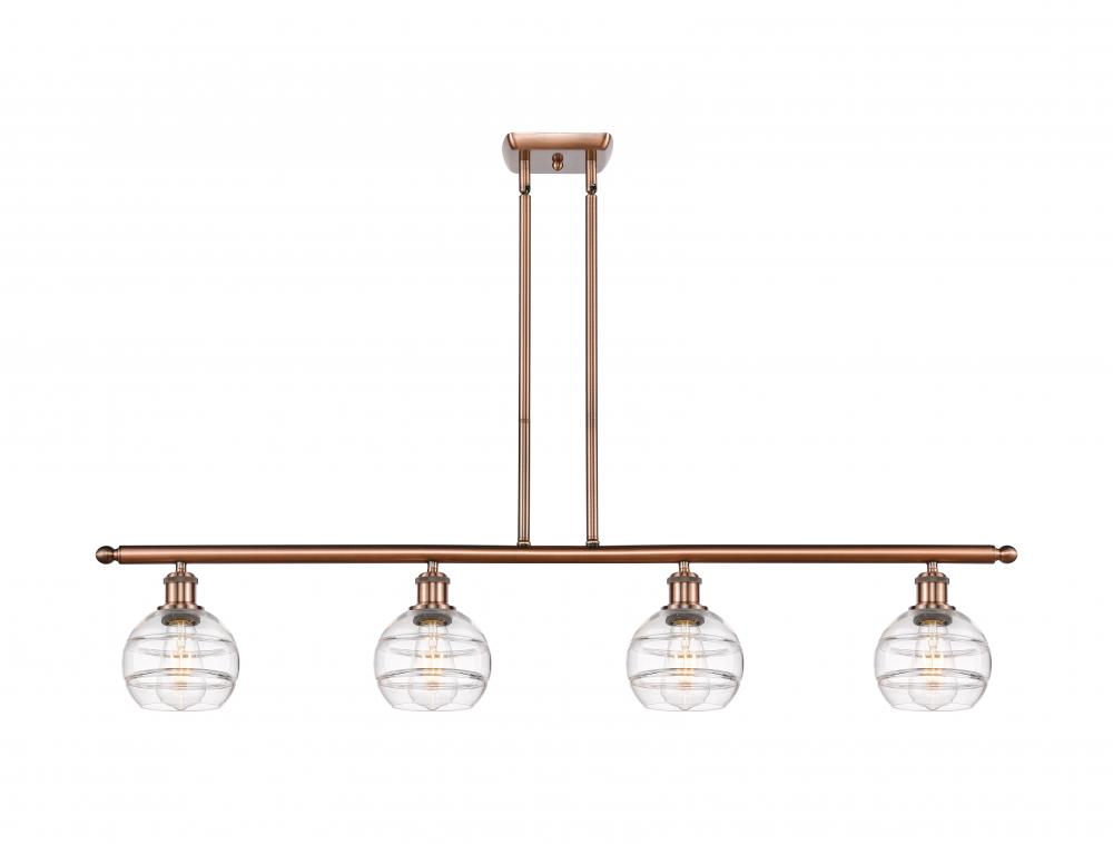 Rochester - 4 Light - 48 inch - Antique Copper - Cord hung - Island Light