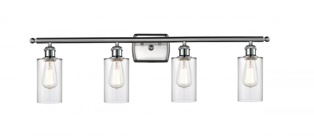 Clymer - 4 Light - 34 inch - Brushed Satin Nickel - Bath Vanity Light