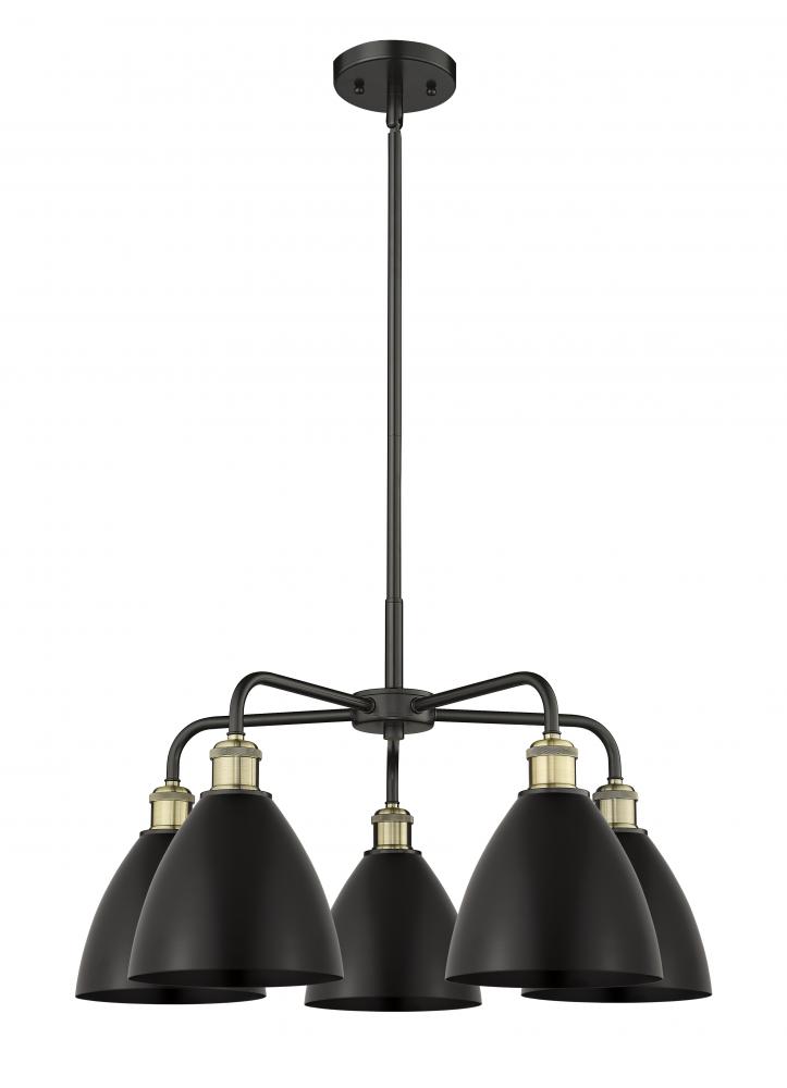 Bristol - 5 Light - 26 inch - Black Antique Brass - Chandelier