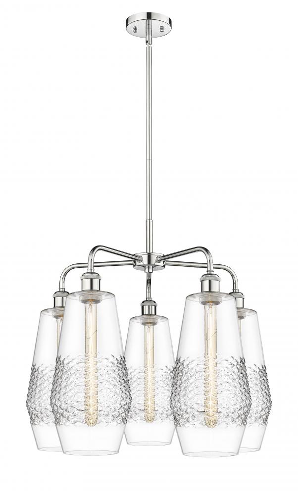 Windham - 5 Light - 25 inch - Polished Chrome - Chandelier