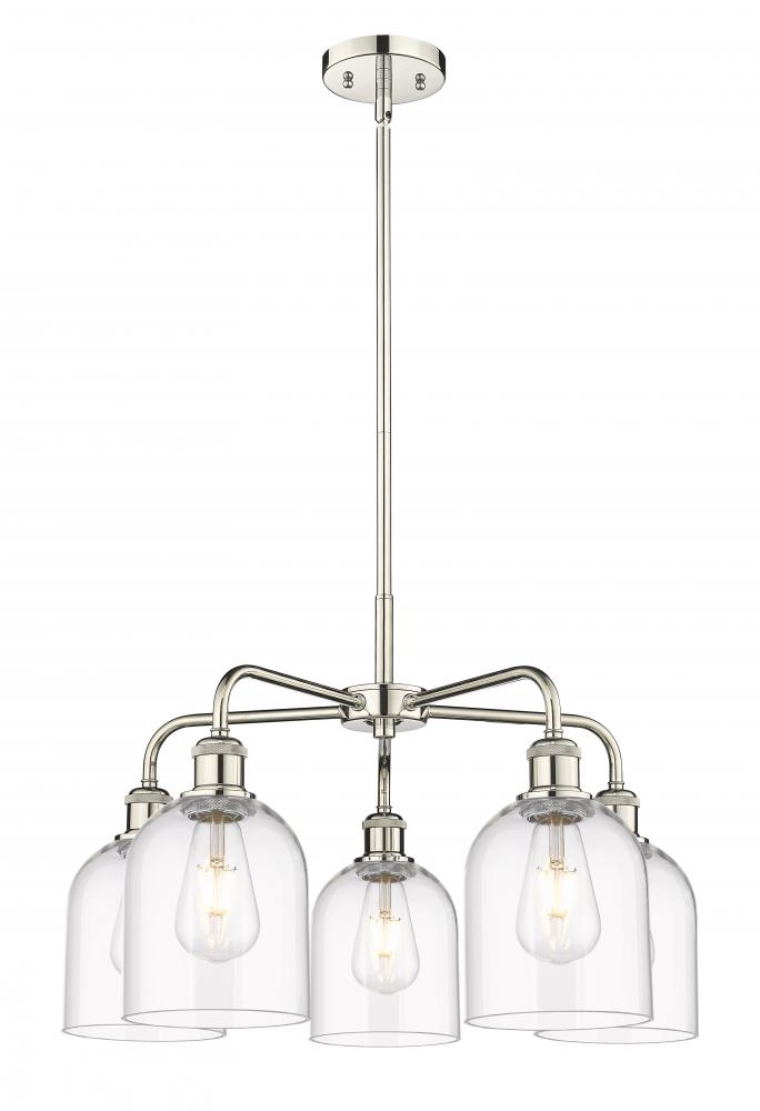 Bella - 5 Light - 24 inch - Polished Nickel - Chandelier