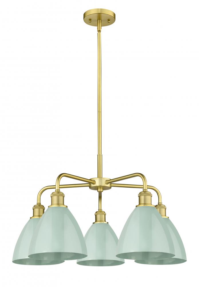 Plymouth - 5 Light - 26 inch - Satin Gold - Chandelier