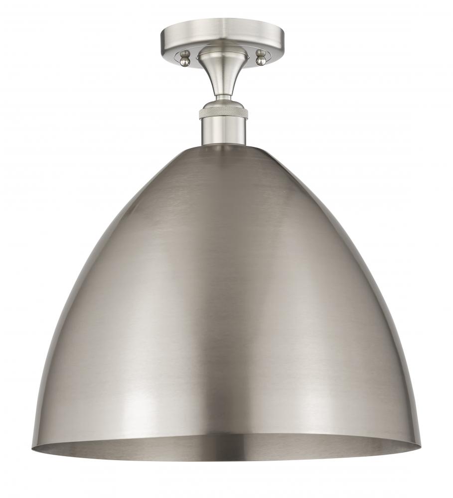 Bristol - 1 Light - 16 inch - Brushed Satin Nickel - Semi-Flush Mount