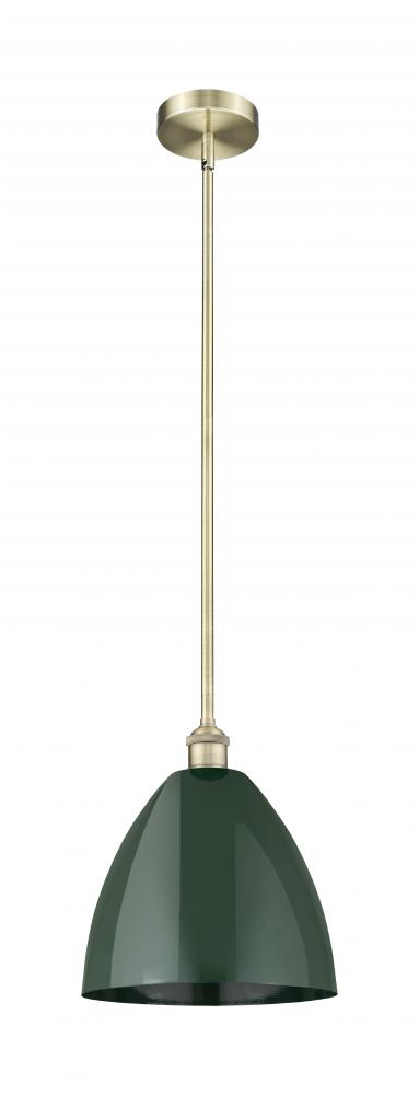 Plymouth - 1 Light - 12 inch - Antique Brass - Cord hung - Mini Pendant