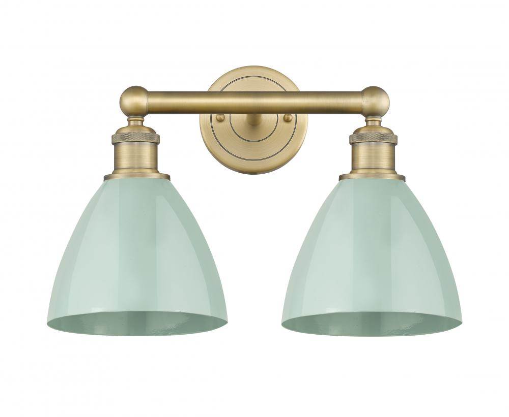 Plymouth - 2 Light - 17 inch - Brushed Brass - Bath Vanity Light