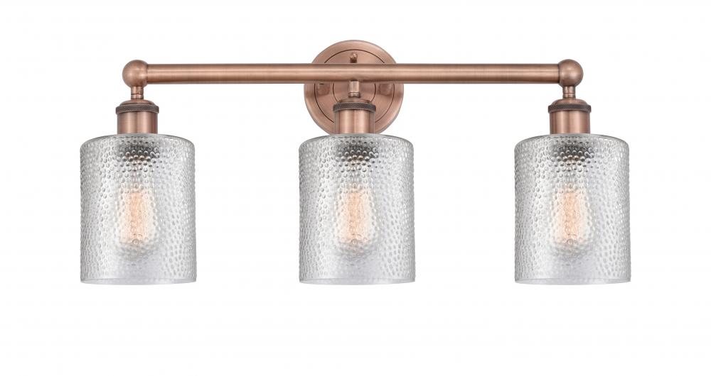 Cobbleskill - 3 Light - 23 inch - Antique Copper - Bath Vanity Light