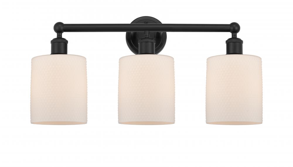 Cobbleskill - 3 Light - 23 inch - Matte Black - Bath Vanity Light