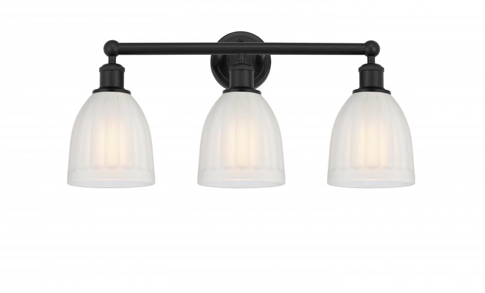 Brookfield - 3 Light - 24 inch - Matte Black - Bath Vanity Light