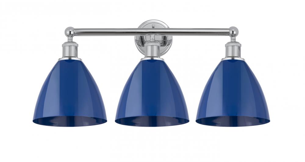 Plymouth - 3 Light - 26 inch - Polished Chrome - Bath Vanity Light