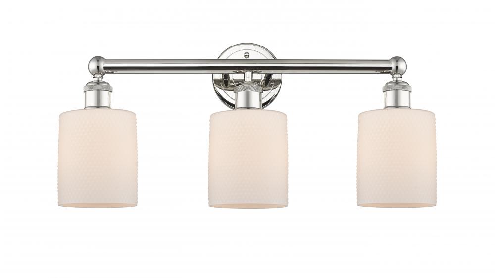 Cobbleskill - 3 Light - 23 inch - Polished Nickel - Bath Vanity Light