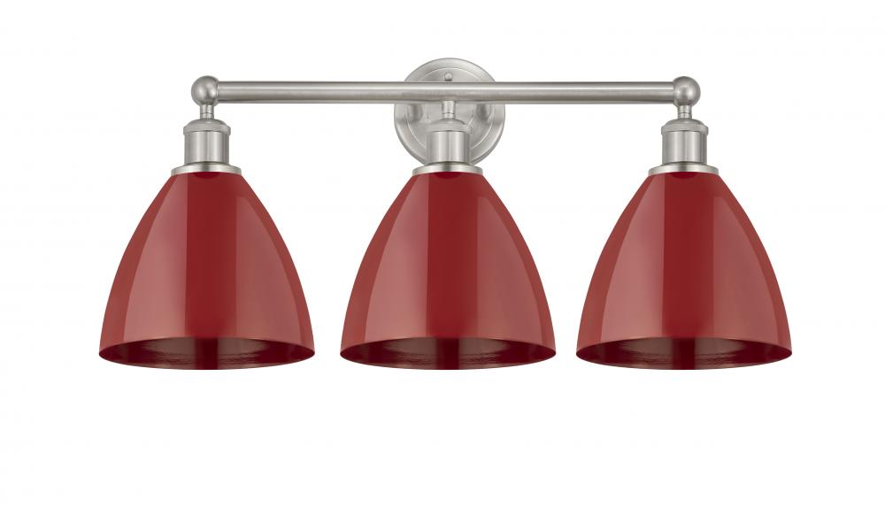 Plymouth - 3 Light - 26 inch - Brushed Satin Nickel - Bath Vanity Light