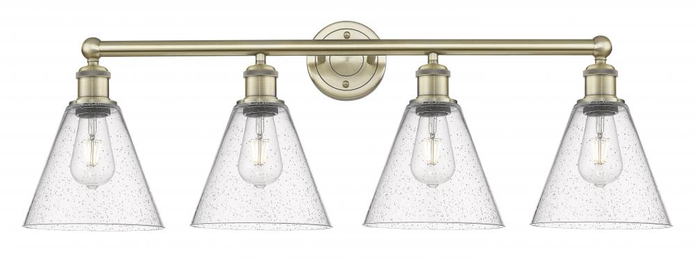 Berkshire - 4 Light - 35 inch - Antique Brass - Bath Vanity Light