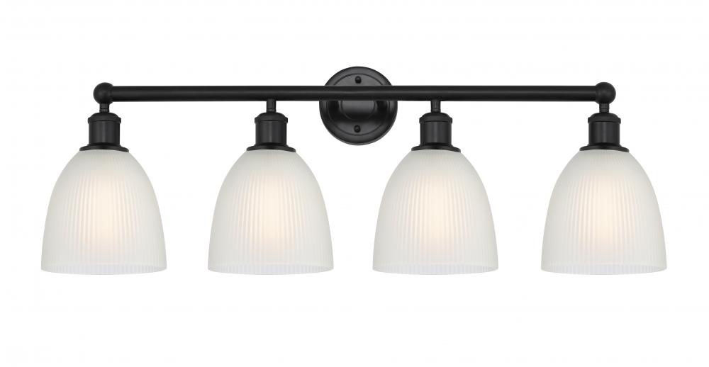 Castile - 4 Light - 33 inch - Matte Black - Bath Vanity Light